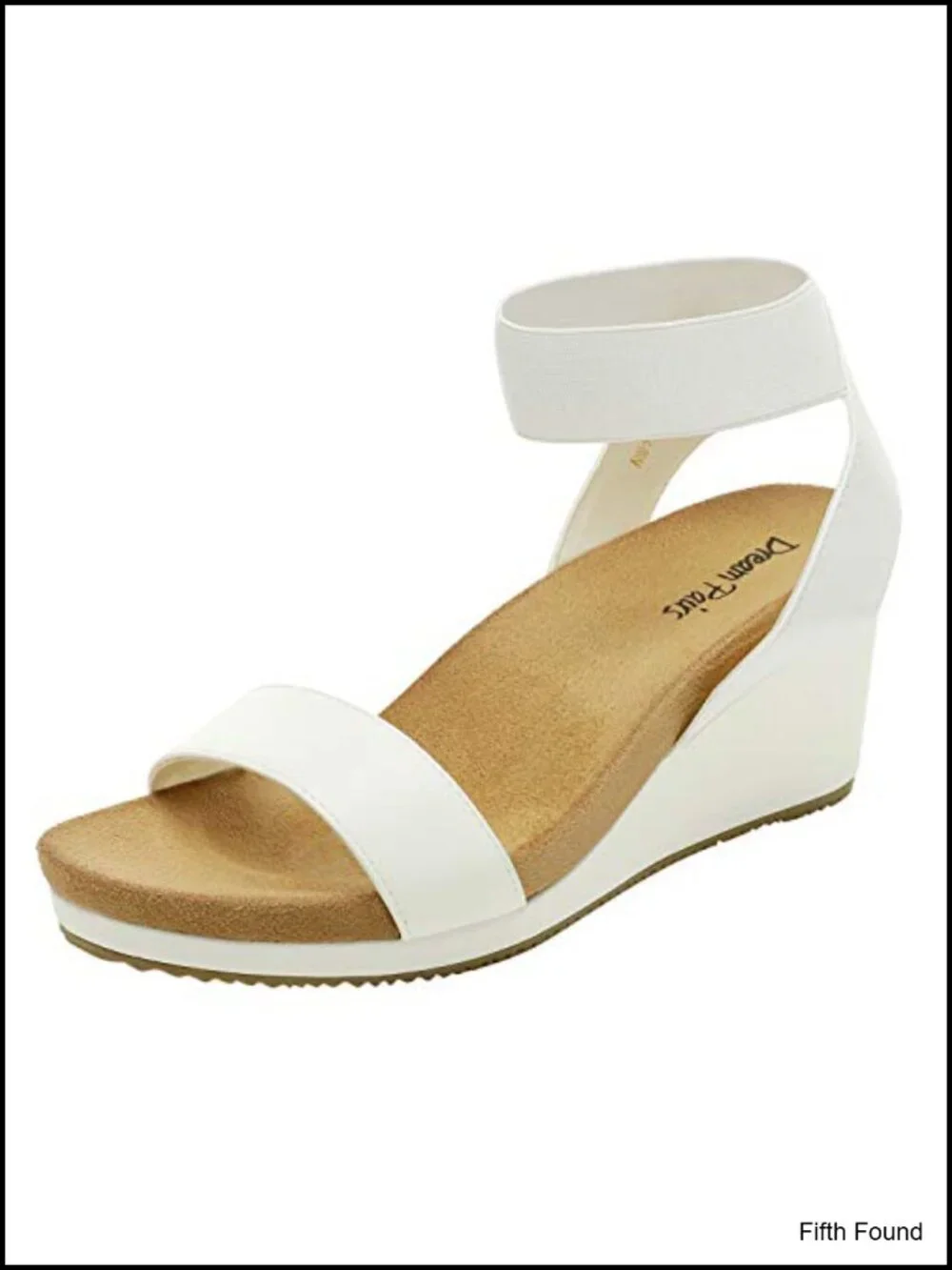 Women's Ankle Strap Platform Wedge Sandals Faux Suede Elastic Strap